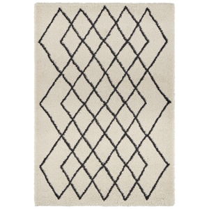 Krémovo-čierny koberec Mint Rugs Allure, 80 × 150 cm