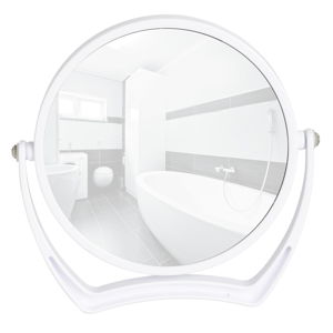 Biele kozmetické stojacie zrkadlo Noale, ø 16,5 cm