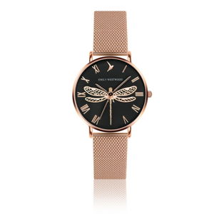 Dámske hodinky s remienkom z antikoro ocele v ružovozlatej farbe Emily Westwood Fly