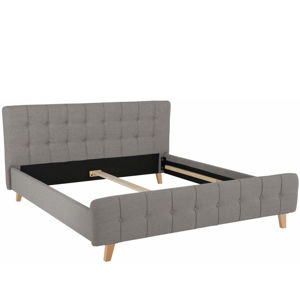 Sivá dvojlôžková posteľ Støraa Limbo, 180 × 200 cm