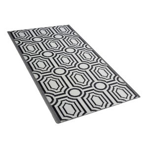 Čierno-biely vonkajší koberec Monobeli mismo, 90 x 180 cm