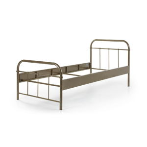 Hnedá kovová detská posteľ Vipack Boston, 90 × 200 cm