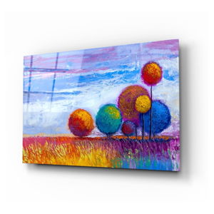 Sklenený obraz Insigne Colorful Trees, 110 x 70 cm