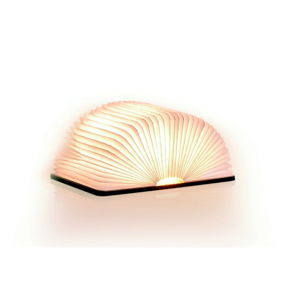Svetlohnedá LED stolová lampa v tvare knihy z javorového dreva Gingko Standard