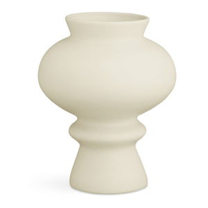 Kremovobiela keramická váza Kähler Design Kontur, výška 23 cm