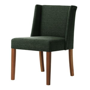 Zelená stolička s tmavohnedými nohami Ted Lapidus Maison Zeste