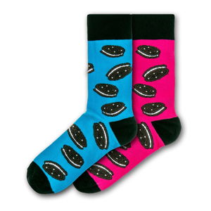 Sada 2 párov farebných ponožiek Funky Steps Cookies, veľkosť 41 - 45