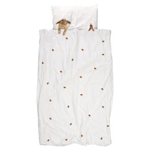 Bavlnené obliečky na jednolôžko Snurk Furry Friends, 140 × 200 cm