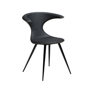 Čierna kožená stolička DAN-FORM Denmark Flair