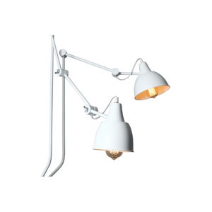 Biela nástenná lampa na 2 žiarovky Custom Form Coben