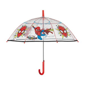 Transparentný detský dáždnik odolný proti vetru Ambiance Spiderman Marvel, ⌀ 74 cm