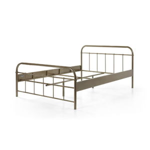 Hnedá kovová detská posteľ Vipack Boston Baby, 140 × 200 cm