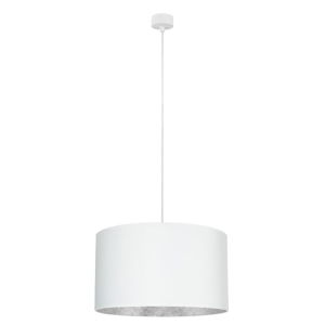 Biele stropné svietidlo s vnútrajškom v striebornej farbe Sotto Luce Mika, ∅ 50 cm