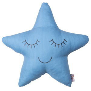 Modrý detský vankúšik s prímesou bavlny Apolena Pillow Toy Star, 35 x 35 cm