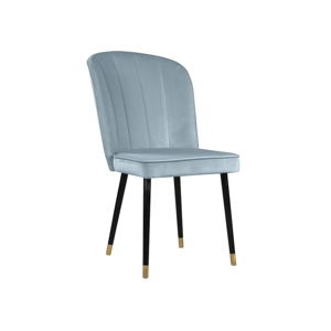 Modrá jedálenská stolička s detailmi v zlatej farbe JohnsonStyle Leende