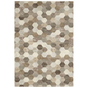 Hnedo-krémový koberec Elle Decor Arty Manosque, 80 × 150 cm