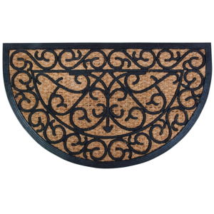 Gumová polkruhová rohožka s kokosovým vláknom Esschert Design Ornamental