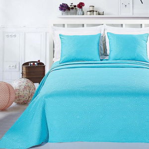 Tyrkysová posteľná sada z mikrovlákna DecoKing Elodie, 240 × 260 cm