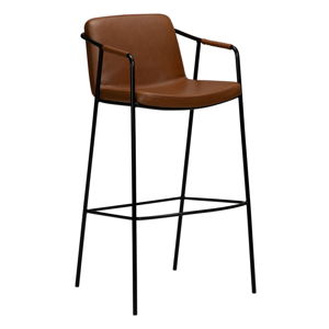Hnedá barová stolička z imitácie kože DAN-FORM Denmark Boto, výška 95 cm
