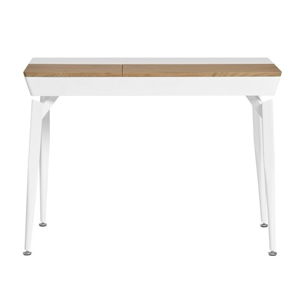 Biely pracovný stôl s úložným priestorom Marckeric Cira