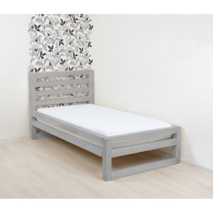 Sivá drevená jednolôžková posteľ Benlemi DeLuxe, 200 × 90 cm