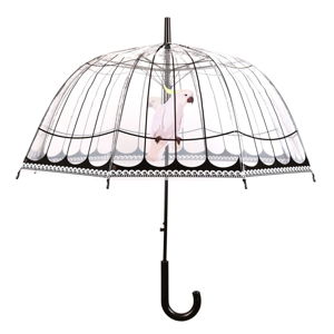 Transparentný dáždnik odolný proti vetru Esschert Design, ⌀ 81 cm