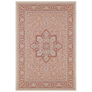 Červeno-béžový vonkajší koberec NORTHRUGS Anjara, 160 x 230 cm
