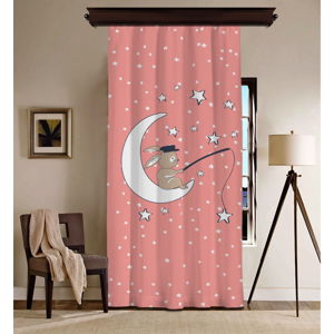 Ružový záves Curtain Moon, 140 × 260 cm
