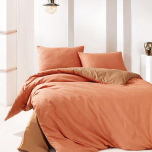 Bavlnené obliečky na dvojlôžko Suzy Orange, 200 × 220 cm