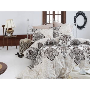 Bavlnené obliečky s plachtou a 2 obliečky na vankúše Luxy, 200 × 220 cm