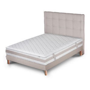 Svetlosivá posteľ s matracom Stella Cadente Maison Saturne Saches, 140 × 200 cm