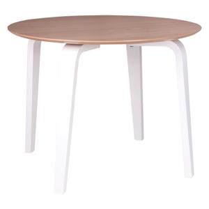 Hnedý jedálenský stôl s bielym podnožím sømcasa Nora, ø 100 cm