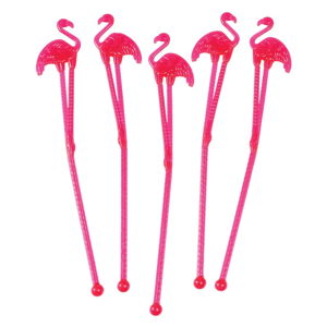 Sada 12 koktailových slamiek Rex London Flamingo
