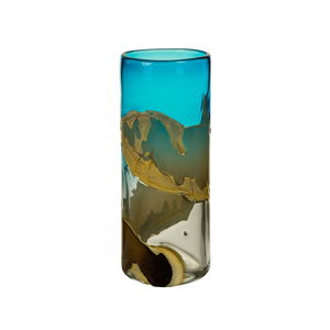 Ručne vyrábaná krištáľová váza Santiago Pons Ocean, výška 35 cm