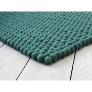 Zelený guľôčkový vlnený koberec Wooldot Ball rugs, 120 x 180 cm