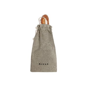 Látkový vak na chlieb s prímesou ľanu Linen Couture Bag Grey, výška 42 cm