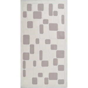 Odolný bavlnený koberec Vitaus Mozaik Bej, 120 × 180 cm