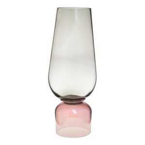 Ružovo-zelená sklenená váza InArt Fragile, výška 48 cm