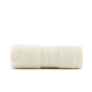 Krémový bavlnený uterák Amy, 30 × 50 cm