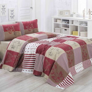 Ľahká prešívaná bavlnená prikrývka cez posteľ Victoria Butterfly, 160 × 230 cm