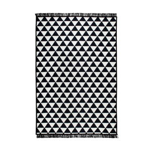 Čierno-biely obojstranný koberec Apollon, 80 × 150 cm