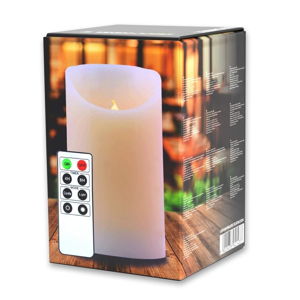 Svetelná sviečka s diaľkovým ovládačom DecoKing Subtle Love, výška 12,5 cm