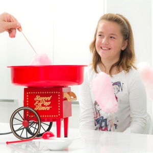 Červený výrobník cukrovej vaty InnovaGoods Candyfloss Machine