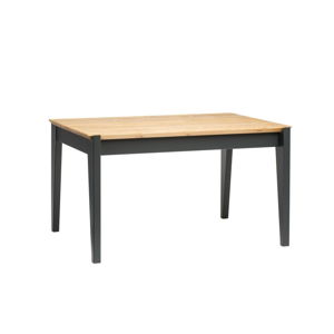 Stôl z borovicového dreva s tmavosivými nohami Askala Hook, dĺžka 130 cm