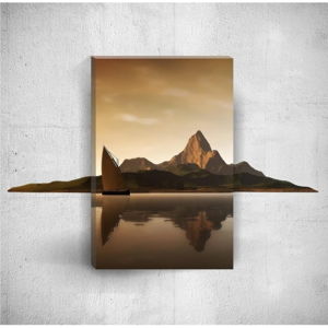 Nástenný 3D obraz Mosticx Hills With Boat, 40 × 60 cm