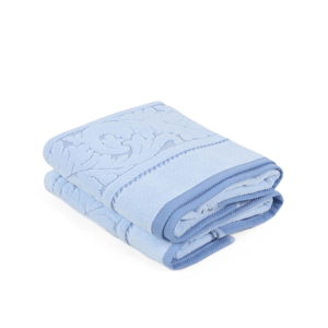 Sada 2 rmodrých uterákov z bavlny Sultan, 50 × 90 cm