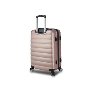 Ružový cestovný kufor na kolieskach s USB portom My Valice COLORS RESSNO Medium Suitcase