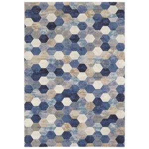 Modro-krémový koberec Elle Decoration Arty Manosque, 160 × 230 cm
