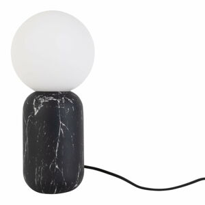 Čierna stolová lampa v mramorovom dekore Leitmotiv Gala, výška 32 cm