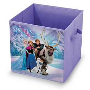 Fialový úložný box na hračky Domopak Frozen, dĺžka 32 cm